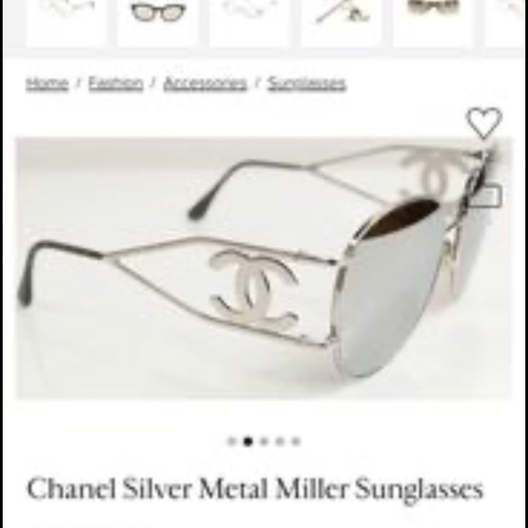 Chanel Vintage Silver CC Frame Sunglasses - Picture 5 of 5